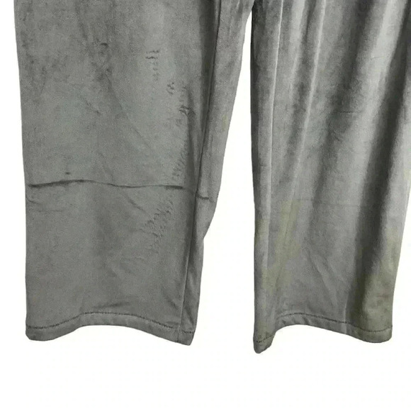 SKIMS VELOUR Wide Leg Track PANTS In Gunmetal Size Medium - Picture 4 of 10